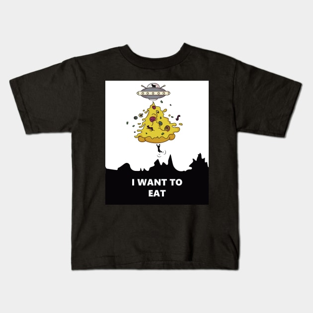 I want to eat Kids T-Shirt by AlexandreDuram